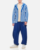 J.W. Anderson Striped Zipped Anchor Hoodie - Men - Piano Luigi