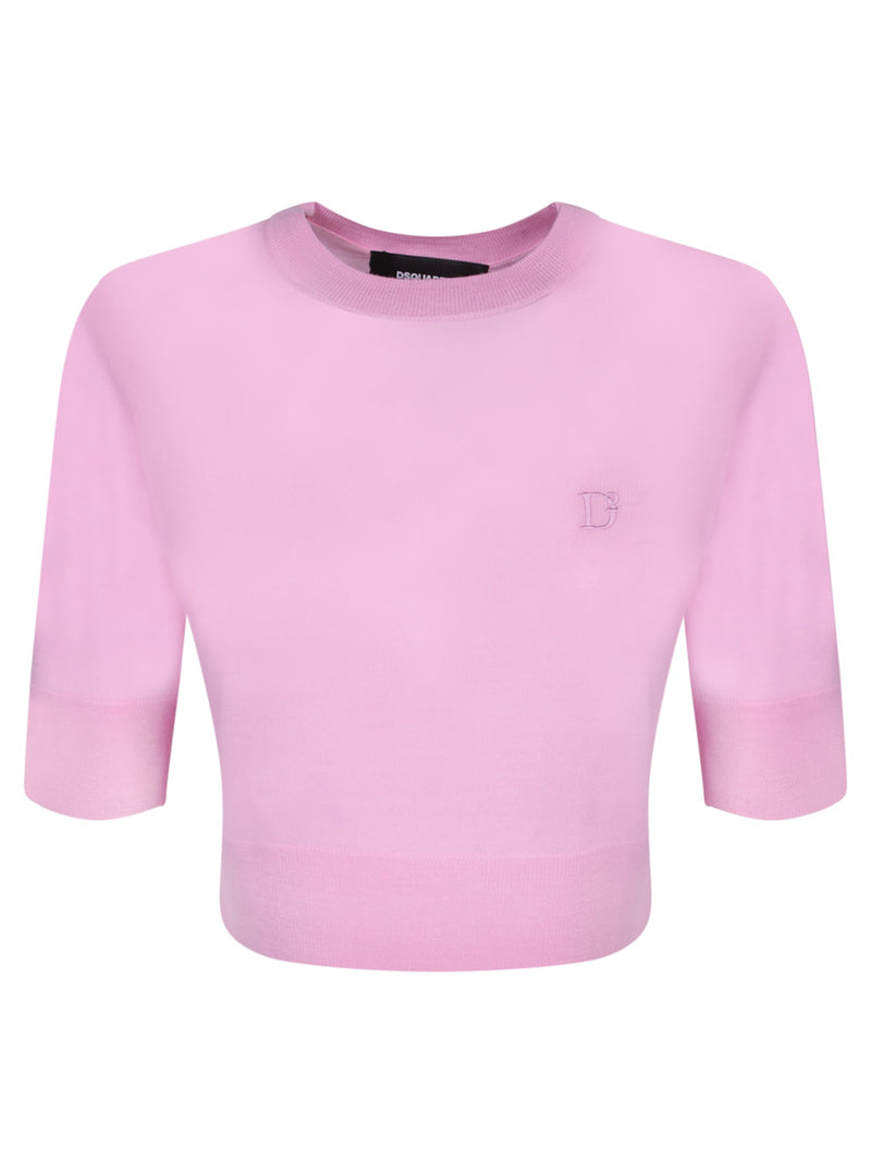 Dsquared2 Cropped Pink Pullover - Women