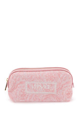 Versace Logo-embroidered Jacquard Zip-up Toiletry Bag - Women