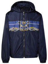 versace Nautical Blue Nylon Windbreaker - Men