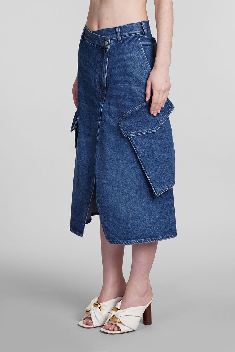 J.W. Anderson Skirt In Blue Cotton - Women