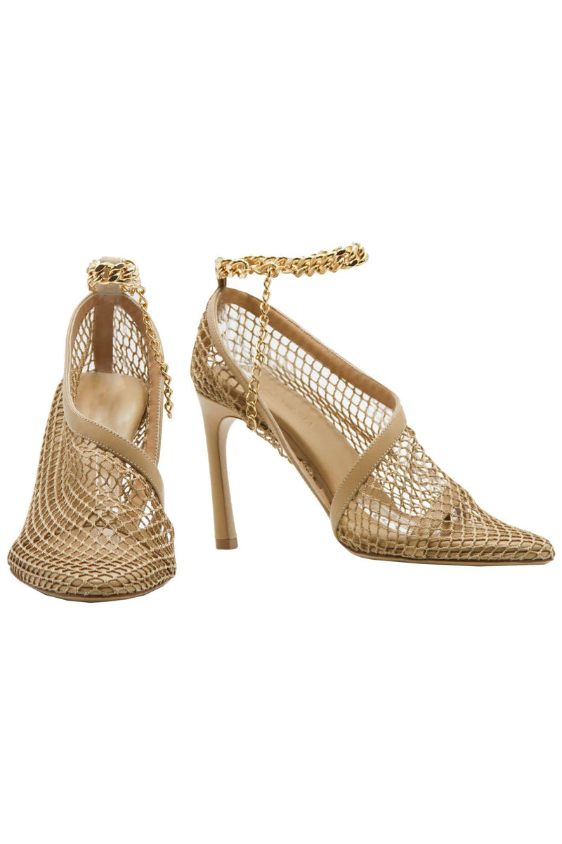 Bottega Veneta Stretch Sandals In Leather And Mesh - Women - Piano Luigi