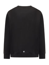 Givenchy Archetype Slim Sweatshirt In Black Gauzed Fabric - Men