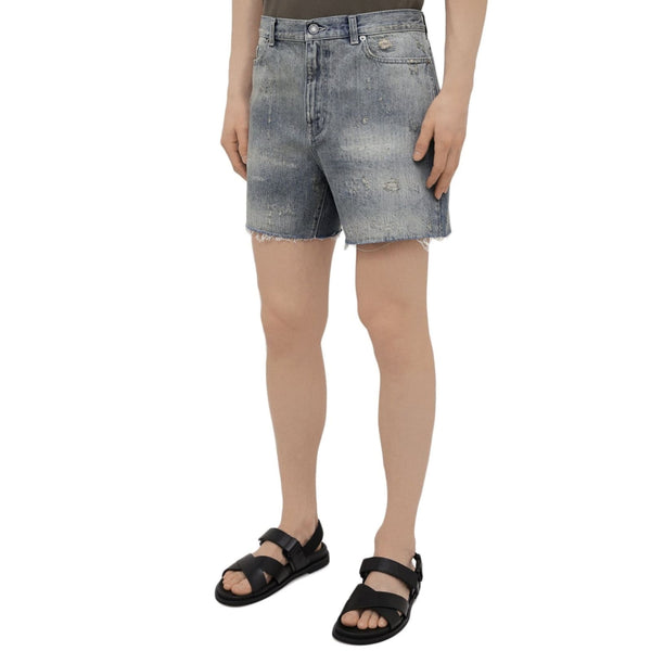 Saint Laurent Denim Destroyed California Shorts - Men