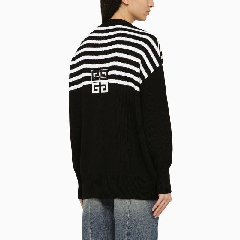 Givenchy Black Striped Wool-blend Cardigan - Women