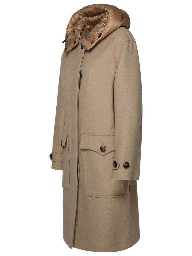 Woolrich Beige Wool Blend Coat - Women - Piano Luigi