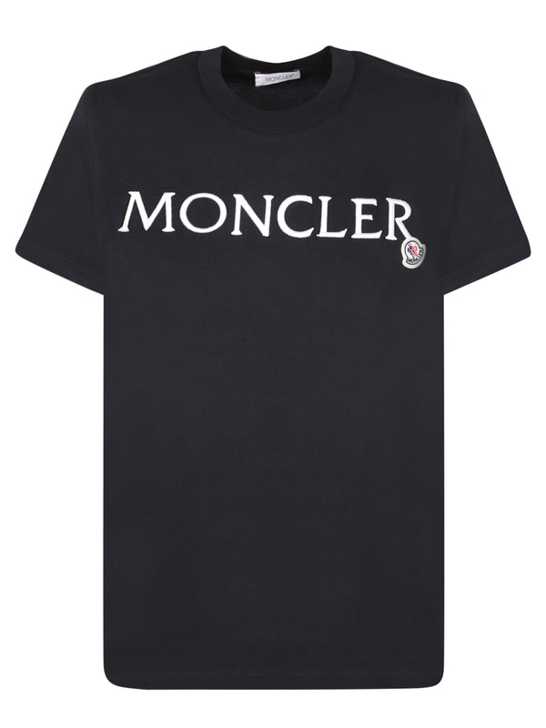 Moncler Logo Black Roundneck T-shirt - Women