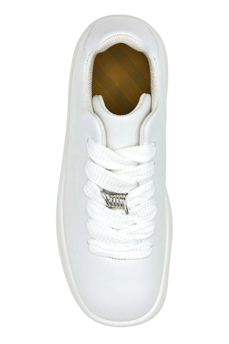 Burberry White Leather Box Sneakers - Women