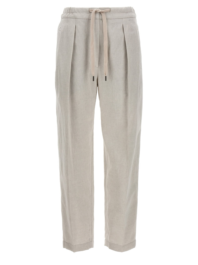 Brunello Cucinelli Linen Cotton Trousers - Women