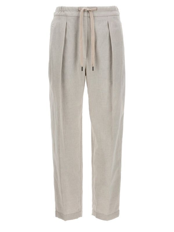 Brunello Cucinelli Linen Cotton Trousers - Women