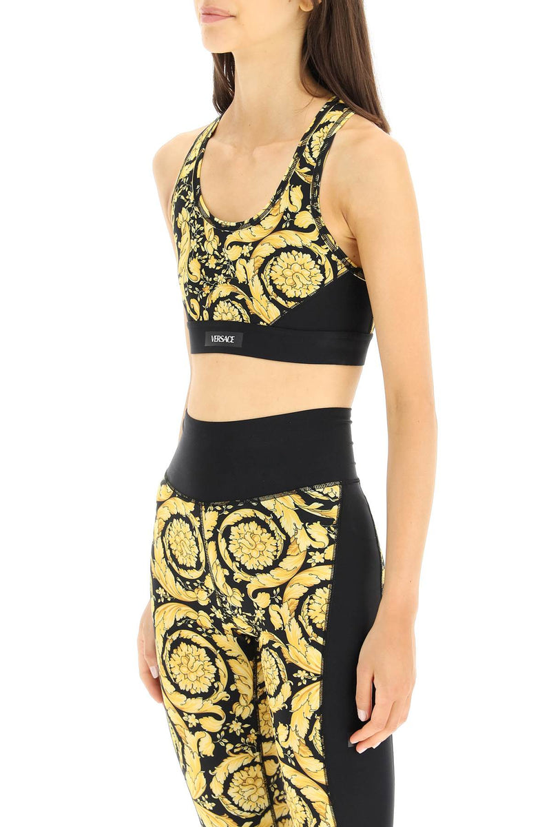 Versace Barocco Print Cropped Sports Top - Women