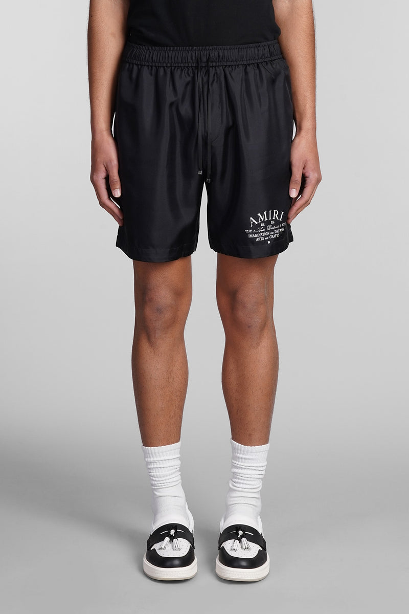 AMIRI Shorts In Black Silk - Men