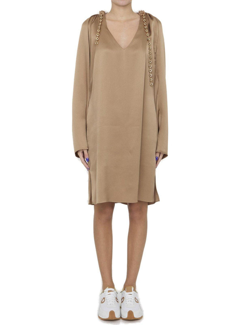 Loewe Long-sleeved Chained Dress - Women - Piano Luigi