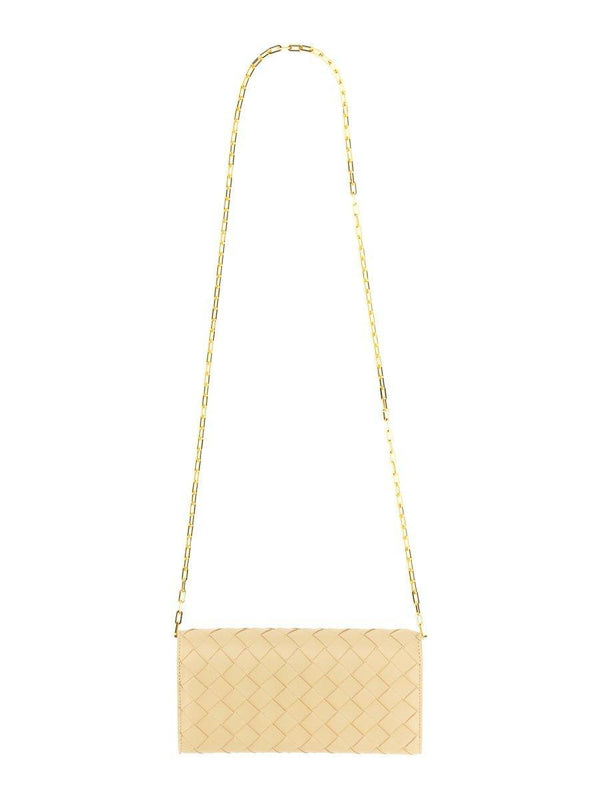 Bottega Veneta Woven Fold-over Chained Shoulder Bag - Women - Piano Luigi