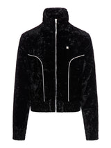 AMIRI Black Crushed Velvet Track Jacket - Men