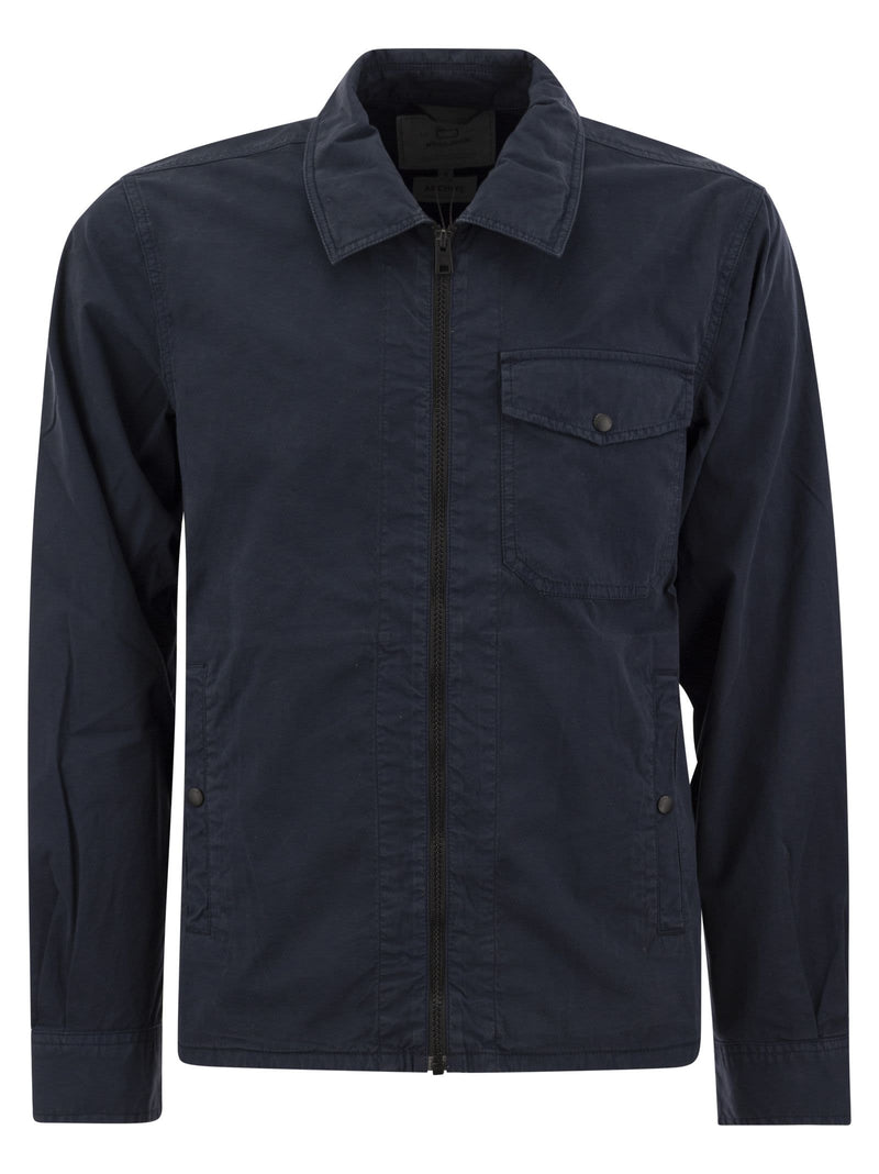 Woolrich Garment-dyed Shirt Jacket In Pure Cotton - Men