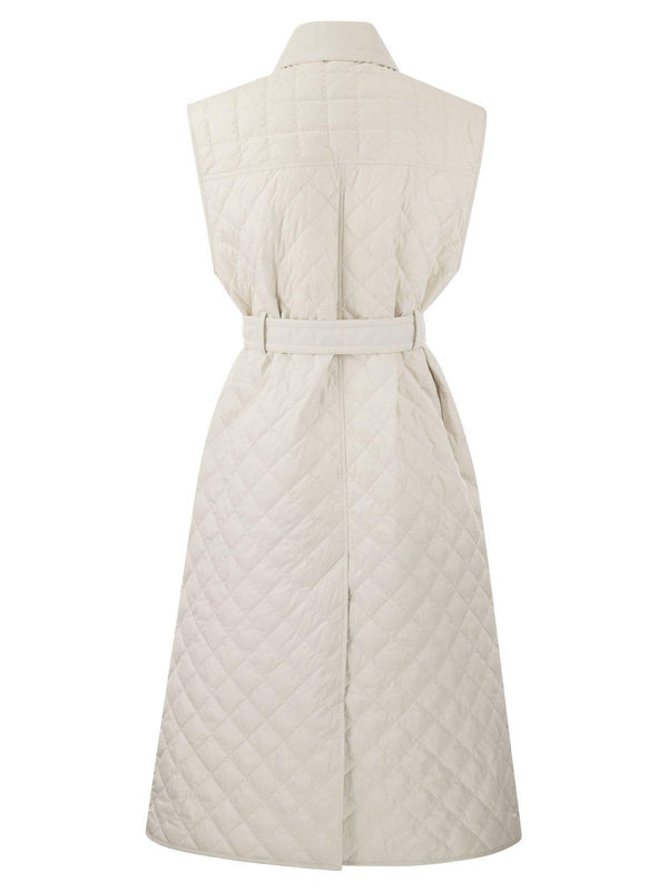 Moncler Sleeveless Quilted Trench Coat - Women