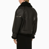 Saint Laurent Black Leather Jacket - Women