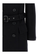 Saint Laurent Black Double-breasted saharienne Jacket In Wool Blend Woman - Women