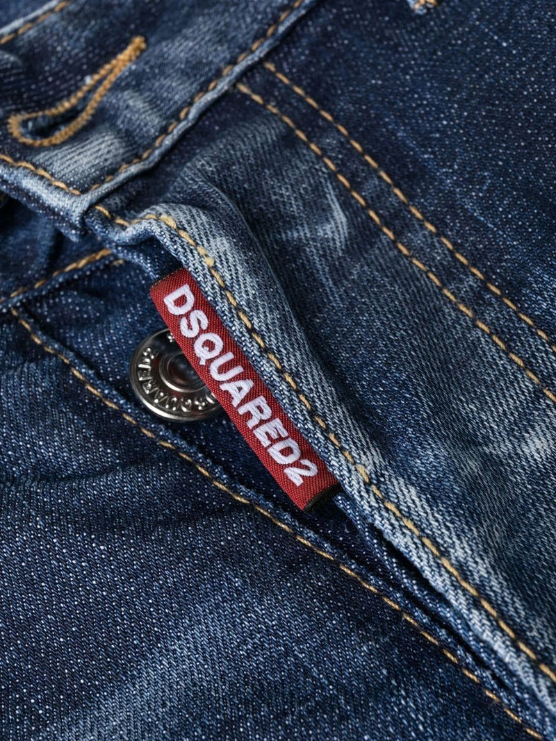Dsquared2 Boston Jeans In Dark Blue Denim - Women