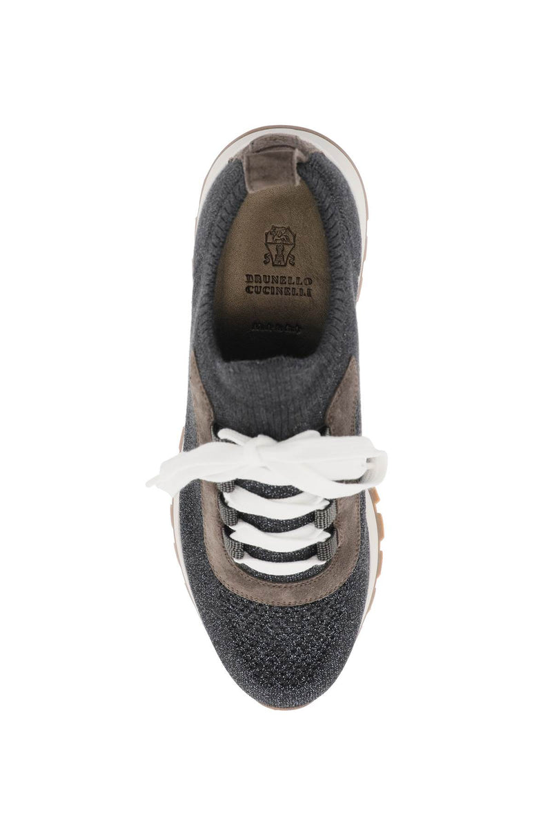 Brunello Cucinelli Sparkling Knit Sneakers - Women