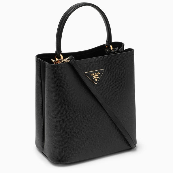 Prada Panier Medium Bag In Black Saffiano - Women