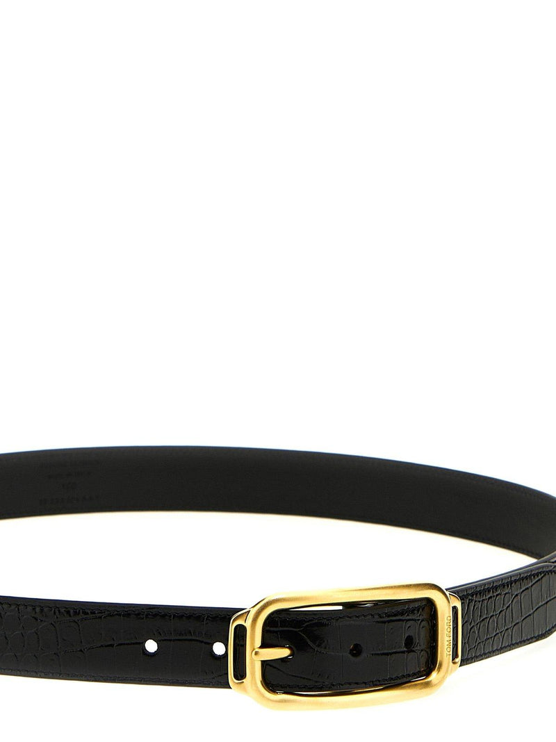 Tom Ford Embossed Buckle Belt - Men