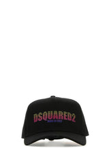 Dsquared2 Black Gabardine Baseball Cap - Men