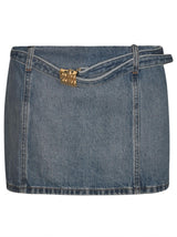 Miu Miu Belted Denim Skirt - Women - Piano Luigi