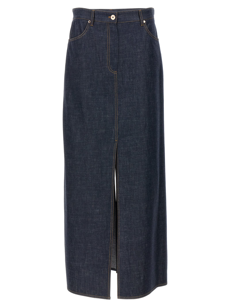 Brunello Cucinelli Denim Maxi Skirt - Women