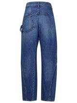 J.W. Anderson twisted Workwear Blue Cotton Jeans - Women