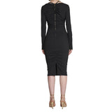 Versace Medusa Head Ruched Midi Dress - Women