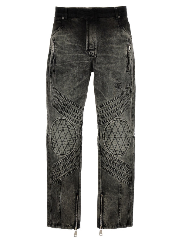 Balmain bleached Motor Denim Jeans - Men