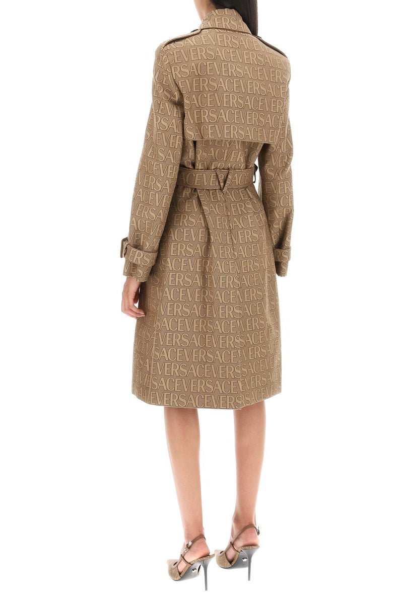 Versace Cotton Blend Trench Coat - Women