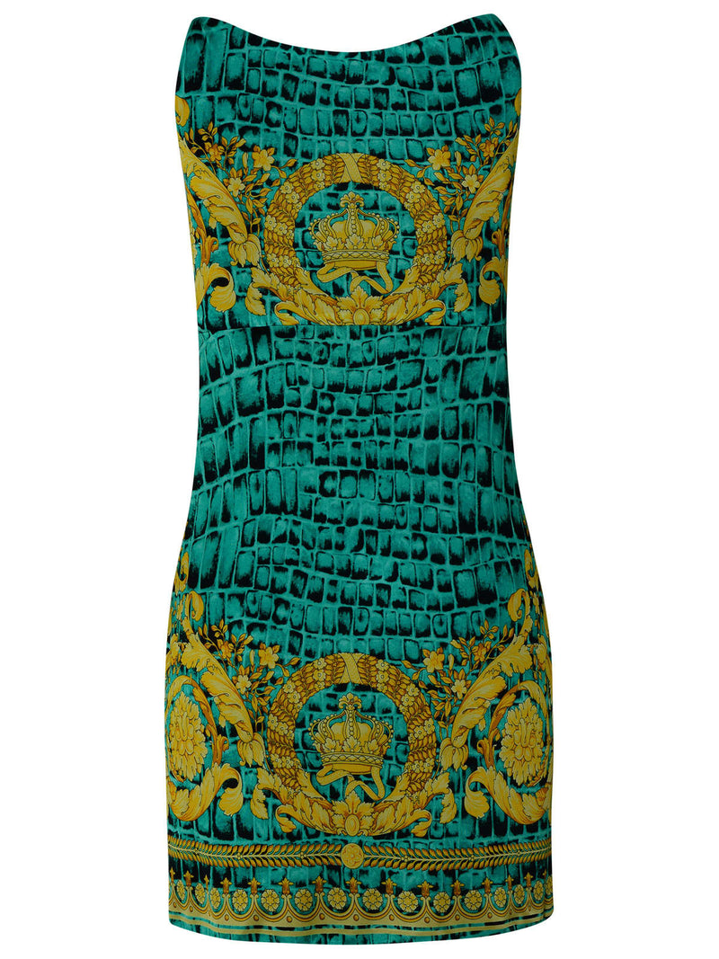 Versace medusa 95 Baroccodile Dress In Multicolor Viscose - Women