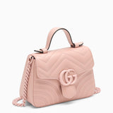 Gucci Gg Marmont Pink Leather Mini Handbag - Women