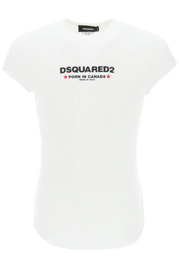 Dsquared2 Choke Fit Ribbed T-shirt - Men