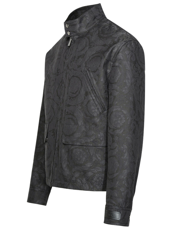 Versace barocco Anthracite Cotton Jacket - Men