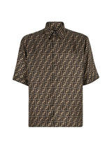 Fendi Shirt M.c. Logo Silk - Men