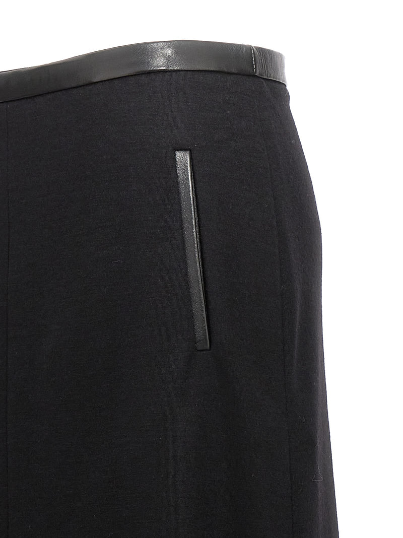 Saint Laurent Midi Skirt In Wool - Women