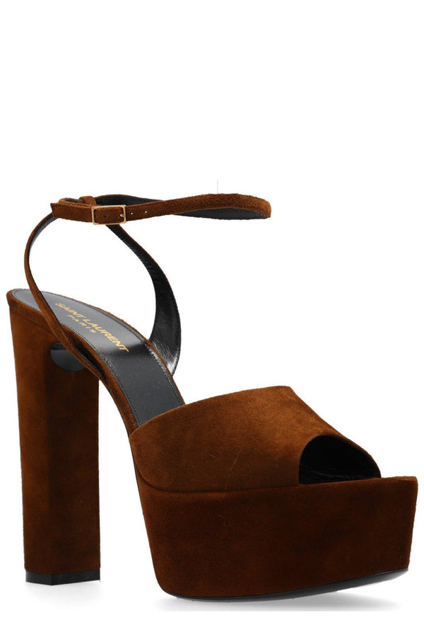 Saint Laurent Jodie Almond Toe Platform Sandals - Women