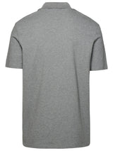 Balmain Grey Cotton Polo Shirt - Men