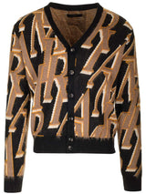 AMIRI Allover Logo Knitted Cardigan - Men