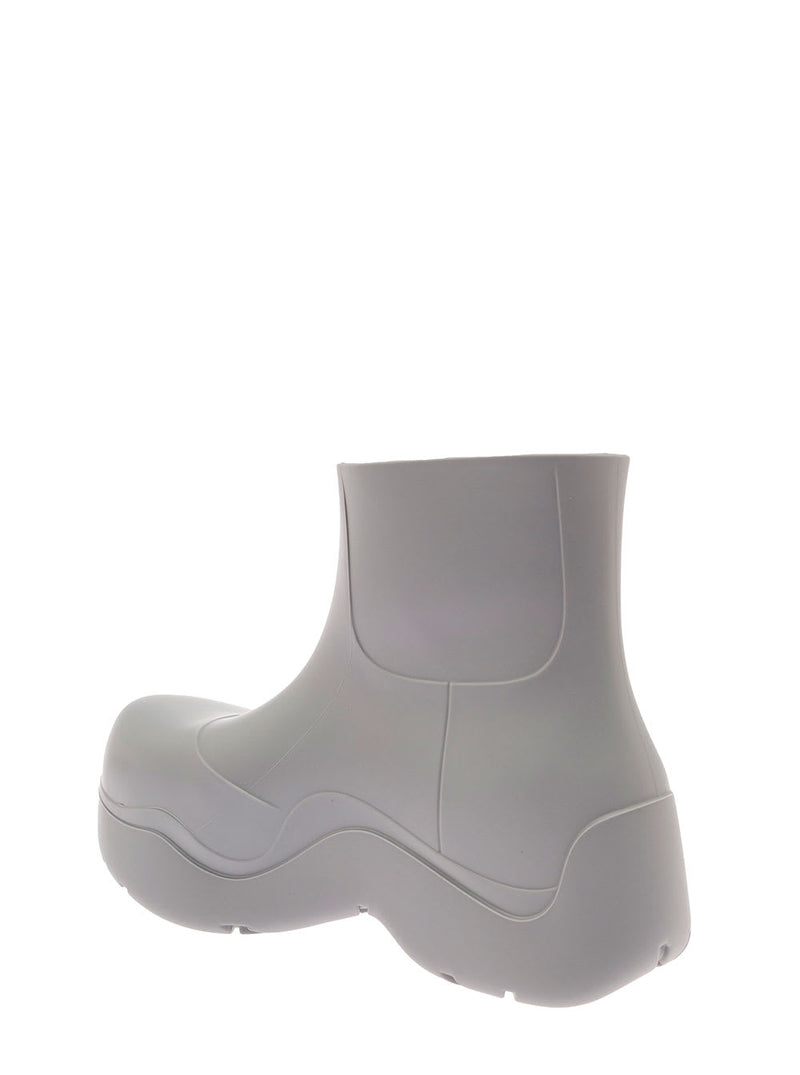 Bottega Veneta puddle Grey Molded Ankle Boots In Biodegradable Rubber Woman - Women