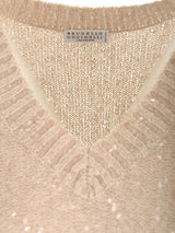 Brunello Cucinelli Knitted Vest With Sequins - Women