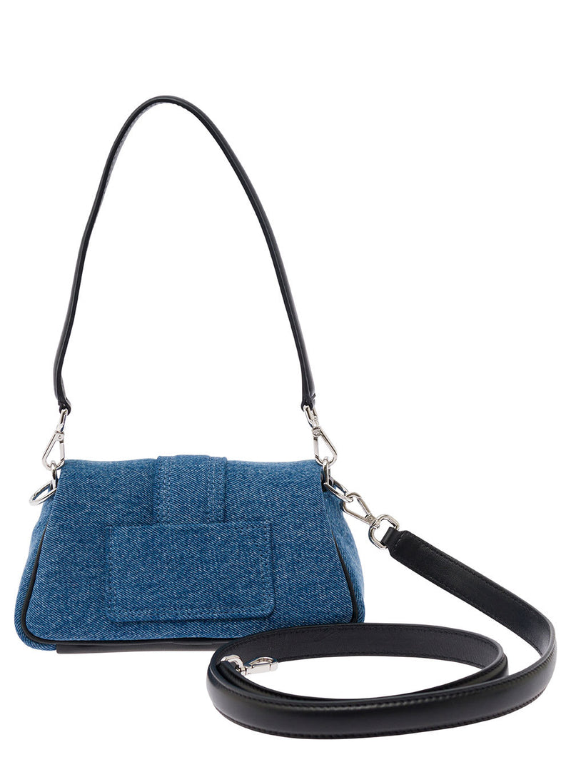 Jacquemus le Petit Bambimou Blue Shoulder Bag With Logo Detail In Denim Woman - Women