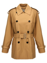 Burberry Double-breasted Short Trench Coat - Women