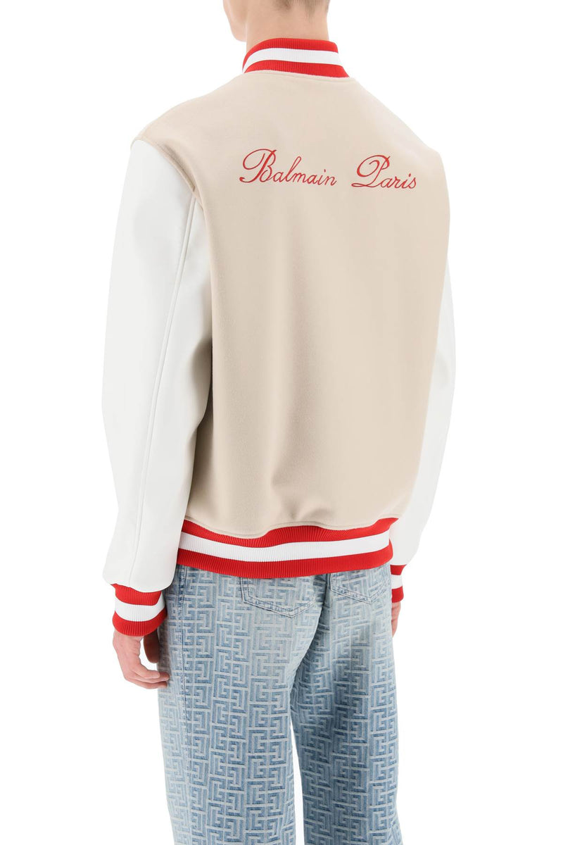 Balmain Bomber Jacket With Logo Embroidery - Men