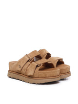 UGG Suede Sandals With Velcro Buckles - Women