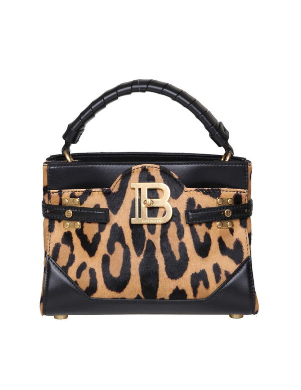 Balmain Small Leather And Pony Bbuzz Bag - Women